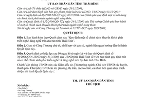 Quyết định 17/2009/QĐ-UBND chính sách khuyến khích phát triển nghề, làng nghề trên địa bàn tỉnh Thái Bình