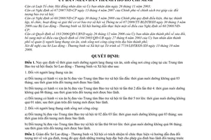 Quyết định 88/2009/QĐ-UBND thời gian nuôi dưỡng người lang thang xin ăn, sinh sống nơi công cộng tại các Trung tâm Bảo trợ xã hội