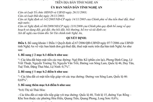 Quyết định 103/2009/QĐ-UBND bổ sung Quyết định 67/2006/QĐ-UBND đơn giá thuê đất, thuê mặt nước