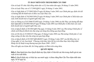 Quyết định 62/2009/QĐ-UBND liên kết trong sản xuất cá tra xuất khẩu Cần Thơ