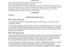 Nghị định 105/2009/NĐ-CP xử phạt vi phạm hành chính trong lĩnh vực đất đai