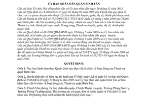 Quyết định 20/2009/QĐ-UBND Quy chế tổ chức hoạt động Thanh tra quận Bình Tân