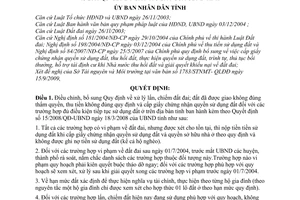 Quyết định 44/2009/QĐ-UBND điều chỉnh xử lý lấn, chiếm đất đai; đất đã được giao không đúng thẩm quyền, thu tiền không đúng