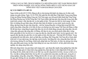 Đề án 01-ĐA/ĐĐHND nâng cao vai trò trách nhiệm của Hội nông dân Việt Nam trong