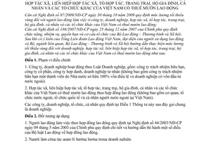Thông tư 36/2009/TT-BLĐTBXH hướng dẫn mức lương tối thiểu vùng doanh nghiệp, hợp tác xã, liên hiệp tổ hợp tác, trang trại, hộ gia đình,cá nhân