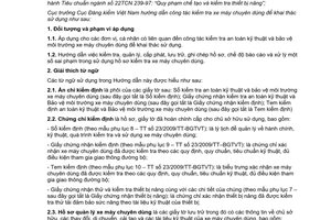 Hướng dẫn 1180/ĐKVN kiểm tra an toàn kỹ thuật và bảo vệ môi trường xe máy chuyên