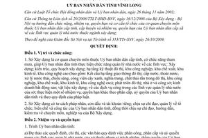 Quyết định 22/2009/QĐ-UBND chức năng nhiệm vụ quyền hạn cơ cấu Sở Xây dựng