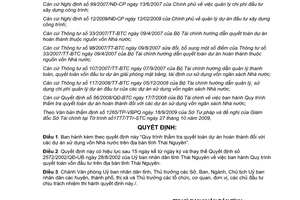 Quyết định 32/2009/QĐ-UBND quy trình thẩm tra quyết toán dự án hoàn thành