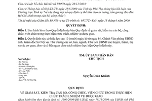 Quyết định 3900/2009/QĐ-UBND giám sát kiểm tra cán bộ công chức Phú Thọ