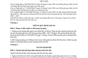 Thông tư liên tịch 220/2009/TTLT-BTC-BGDĐT hướng dẫn quản lý tài chính kinh phí thực hiện chương trình tiên tiến