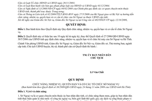 Quyết định 36/2009/QĐ-UBND chức năng, nhiệm vụ, quyền hạn cơ cấu tổ chức Sở Ngoại vụ