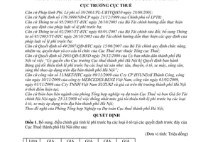 Quyết định 20574/QĐ-CT-THNVDT bảng giá tối thiểu tính lệ phí trước bạ