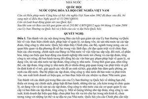 Nghị quyết 42/2009/QH12 nâng cao hiệu lực, hiệu quả thực hiện chính sách, pháp luật quản lý, sử dụng vốn, tài sản nhà nước