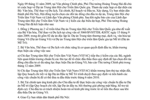 Thông báo 336/TB-VPCP của Phó Thủ tướng Hoàng Trung Hải