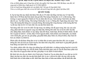 Nghị quyết 43/2009/QH12 chất vấn và trả lời chất vấn tại kỳ họp thứ sáu, Quốc hội khóa XII