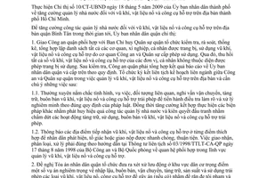 Chỉ thị 04/2009/CT-UBND tăng cường quản lý nhà nước vũ khí, vật liệu nổ công cụ hỗ trợ trên địa bàn quận Bình Tân