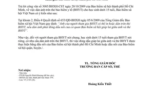 Công văn 3997/BHXH-CST cấp thẻ bảo hiểm y tế có ảnh