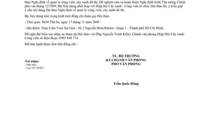 Công văn 318/BXD-VP  mời tham gia góp ý nội dung dự thảo Nghị định quản lý công viên, cây xanh đô thị