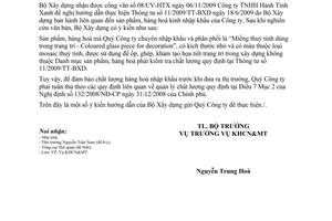 Công văn 500/BXD-KHCN hướng dẫn thực hiện Thông tư 11/2009/TT-BXD