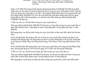 Công văn 2541/BXD-QLN  hướng dẫn đối tượng được vay vốn làm nhà ở mua trả chậm nền nhà ở trong các cụm, tuyến dân cư