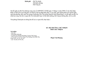 Công văn 8305/VPCP-KTTH thuế nhập khẩu giá trị gia tăng thiết bị, khí tài nhập khẩu đầu tư từ nguồn kinh phí ngân sách địa phương