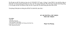 Công văn 8308/VPCP-KTTH thuế thu nhập cá nhân chuyển nhượng bất động sản