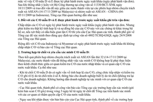 Công văn 7119/TCHQ-GSQL vướng mắc C/O mẫu D, E