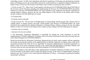 Official Dispatch No. 8900/NHNN-TCKT, on supplementing report norms together