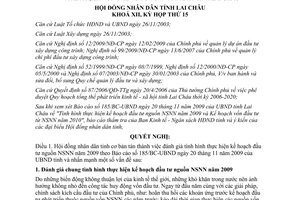 Nghị quyết 161/2009/NQ-HĐND12 kết quả đầu tư nguồn ngân sách nhà nước 2009 kế hoạch 2010 Lai Châu