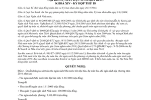 Nghị quyết 138/2009/NQ-HĐND 2009 giao dự toán thu chi phân bổ dự toán ngân sách Hòa Bình 2010