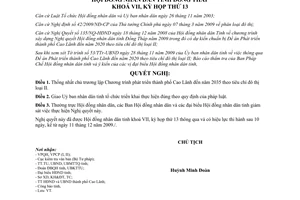 Nghị quyết 18/2009/NQ-HĐND phát triển Cao Lãnh theo tiêu chí đô thị loại II