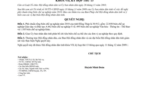 Nghị quyết 19/NQ-HĐND 2009 tổng biên chế sự nghiệp 2010 Đồng Tháp