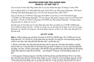 Nghị quyết 19/2009/NQ-HĐND trợ cấp công tác viên công tác xã hội Quảng Ninh