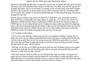 Chỉ thị 12/2009/CT-UBND củng cố kiện toàn tổ chức  phòng Tư pháp Đắk Nông