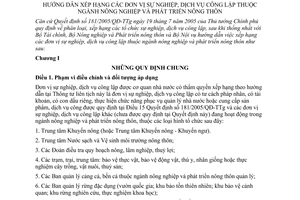 Thông tư liên tịch 79/2009/TTLT-BNNPTNT-BNV hướng dẫn xếp hạng các đơn vị sự nghiệp, dịch vụ công lập ngành nông nghiệp phát triển nông thôn