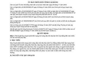 Quyết định 3084/QĐ-UBND năm 2009 Quy hoạch phát triển mạng lưới xăng dầu Cao Bằng