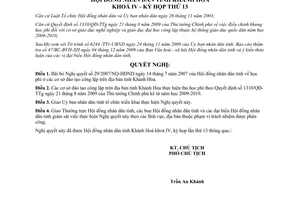 Nghị quyết 21/NQ-HĐND 2009 bãi bỏ Nghị quyết 29/2007/NQ-HĐND Khánh Hòa