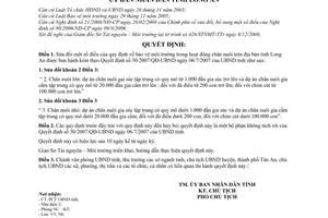 Quyết định 77/2009/QĐ-UBND sửa đổi bảo vệ môi trường trong hoạt động chăn nuôi trên địa bàn tỉnh Long An