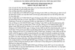 Nghị quyết 22/2009/NQ-HĐND  mức thu, quản lý sử dụng nguồn thu phí thẩm định báo cáo đánh giá tác động môi trường