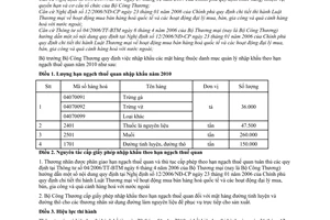 Thông tư 37/2009/TT-BCT nhập khẩu các mặt hàng danh mục quản lý nhập khẩu theo hạn ngạch thuế quan năm 2010