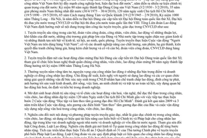 Hướng dẫn 2068/HD-TLĐ  công tác tuyên giáo công đoàn năm 2010