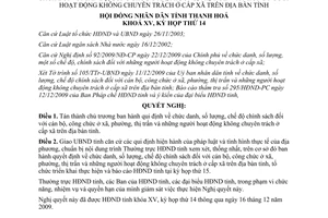 Nghị quyết 139/2009/NQ-HĐND chức danh số lượng chế độ chính sách cán bộ Thanh Hóa