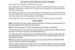 Quyết định 3107/QĐ-UBND năm 2009 TTHC thực hiện theo cơ chế một cửa BQL các KCN