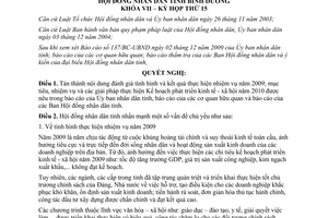 Nghị quyết 29/2009/NQ-HĐND7 kế hoạch phát triển kinh tế xã hội Bình Dương 2010