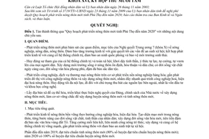 Nghị quyết 196/2009/NQ-HĐND quy hoạch phát triển nông thôn mới tỉnh Phú Thọ đến năm 2020