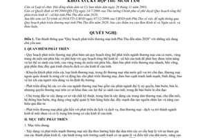 Nghị quyết 197/2009/NQ-HĐND  quy hoạch phát triển thương mại tỉnh Phú Thọ đến năm 2020