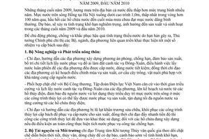 Chỉ thị 2101/CT-TTg triển khai biện pháp cấp bách khắc phục tình trạng thiếu nước phục vụ sản xuất và sinh hoạt