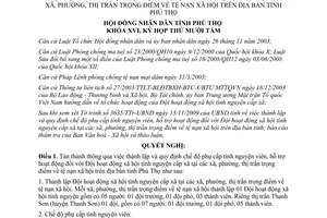 Nghị quyết 200/2009/NQ-HĐND thành lập phụ cấp tình nguyện viên hỗ trợ Đội hoạt động xã hội Phú Thọ