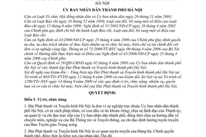 Quyết định 118/2009/QĐ-UBND vị trí, chức năng, nhiệm vụ, quyền hạn cơ cấu tổ chức bộ máy, biên chế Đài Phát thanh và Truyền hình thành phố Hà Nội