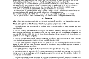 Quyết định 79/2009/QĐ-UBND bảng giá các loại đất năm 2010 trên địa bàn tỉnh Long An